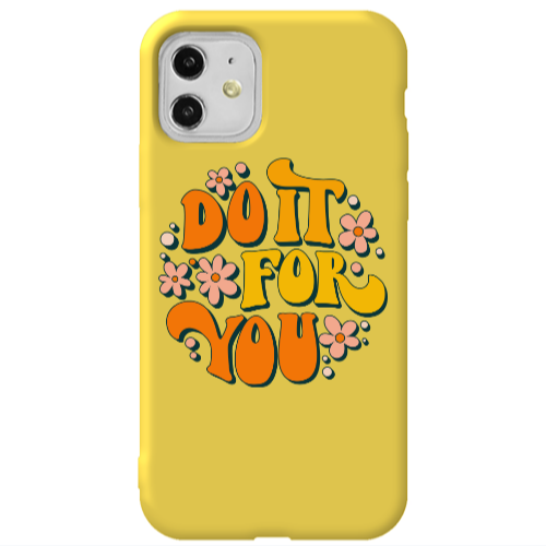 Apple iPhone 11  Do it For You Yellow Colored Silicone TPU Θήκη
