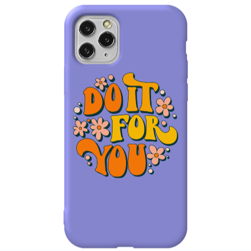 Apple iPhone 11 Pro Do it For You Purple Colored Silicone TPU Θήκη