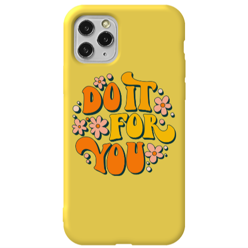 Apple iPhone 11 Pro Do it For You Yellow Colored Silicone TPU Θήκη
