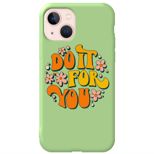 Apple iPhone 13 Do it For You Light Green Colored Silicone TPU Θήκη