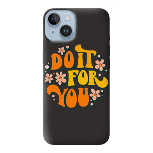 Apple iPhone 14  Do it For You Black Colored Silicone TPU Θήκη