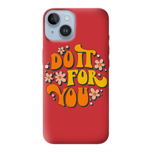 Apple iPhone 14 Plus Do it For You Red Colored Silicone TPU Θήκη