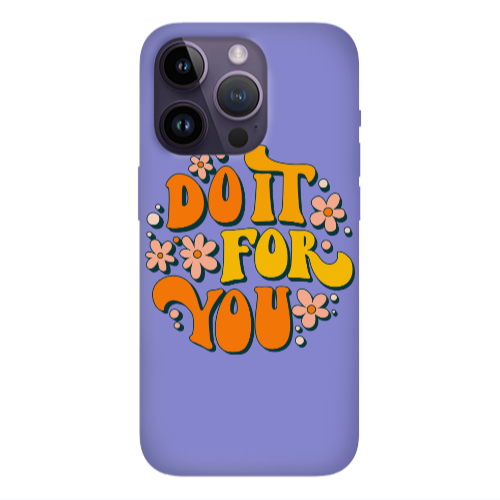Apple iPhone 14 Pro  Do it For You Purple Colored Silicone TPU Θήκη