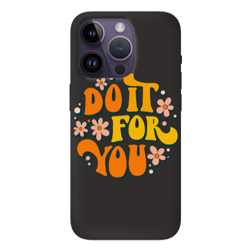 Apple iPhone 14 Pro  Do it For You Black Colored Silicone TPU Θήκη