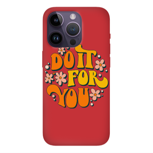 Apple iPhone 14 Pro  Do it For You Red Colored Silicone TPU Θήκη