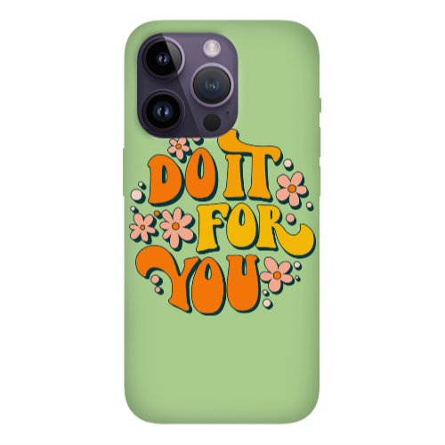 Apple iPhone 14 Pro Max Do it For You Light Green Colored Silicone TPU Θήκη