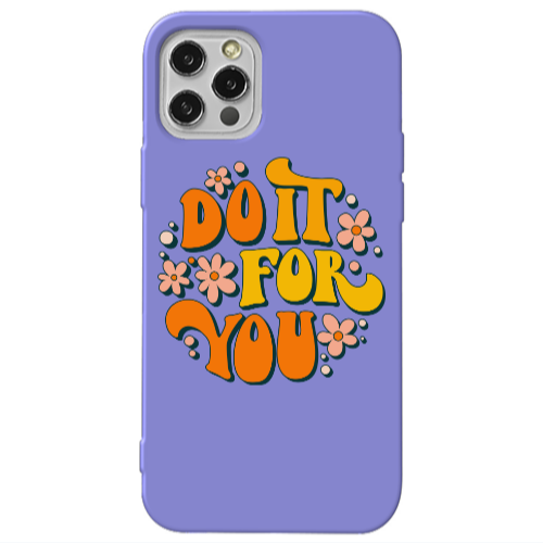 Apple iPhone 13 Pro Do it For You Purple Colored Silicone TPU Θήκη
