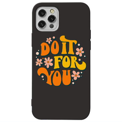 Apple iPhone 13 Pro Do it For You Black Colored Silicone TPU Θήκη
