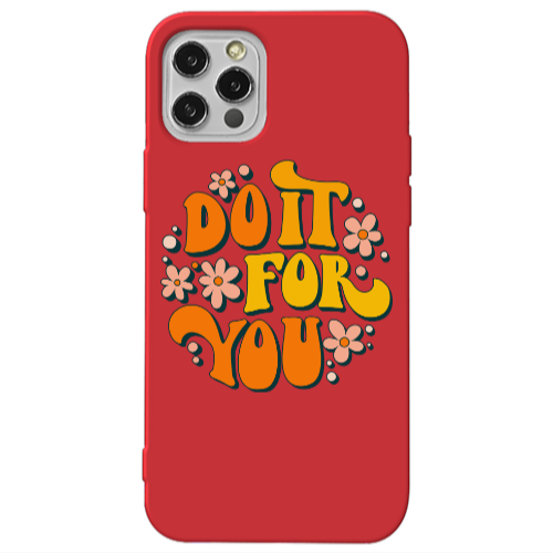 Apple iPhone 13 Pro Do it For You Red Colored Silicone TPU Θήκη