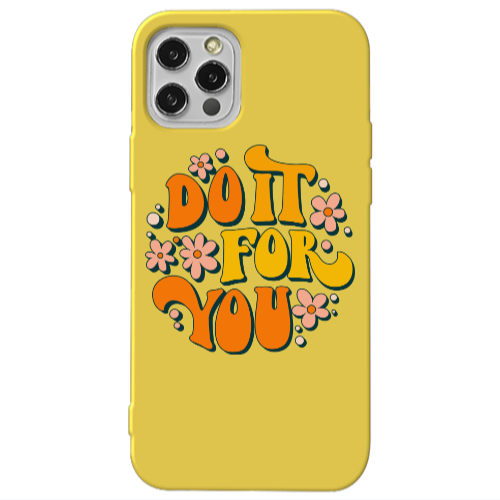 Apple iPhone 13 Pro Do it For You Yellow Colored Silicone TPU Θήκη