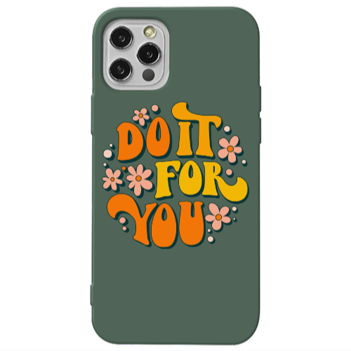 Apple iPhone 13 Pro Do it For You Dark Green Colored Silicone TPU Θήκη