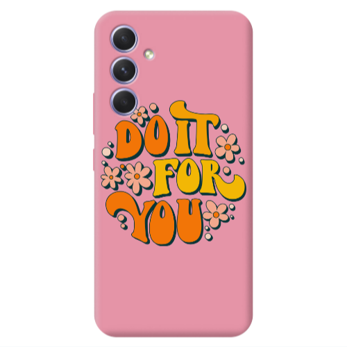 Samsung A54 Do it For You Pink Colored Silicone TPU Θήκη