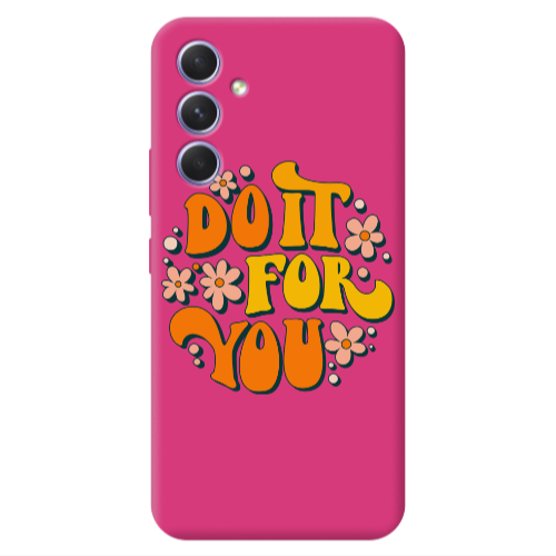 Samsung A54 Do it For You Fuchsia Colored Silicone TPU Θήκη