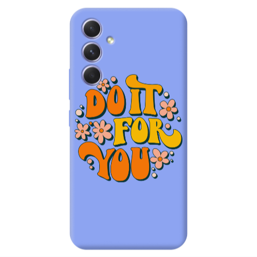 Samsung A54 Do it For You Light Purple Colored Silicone TPU Θήκη