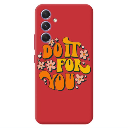 Samsung A54 Do it For You Red Colored Silicone TPU Θήκη