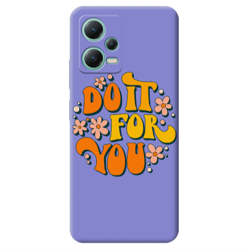 Xiaomi Redmi Note 12 Pro 5G Do it For You Purple Colored Silicone TPU Θήκη