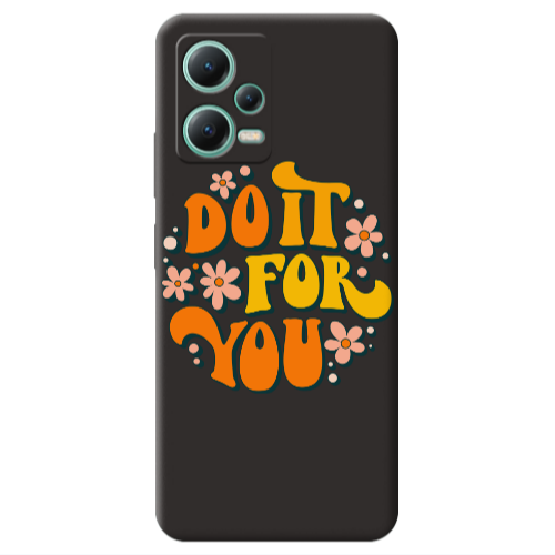 Xiaomi Redmi Note 12 Pro 5G Do it For You Black Colored Silicone TPU Θήκη