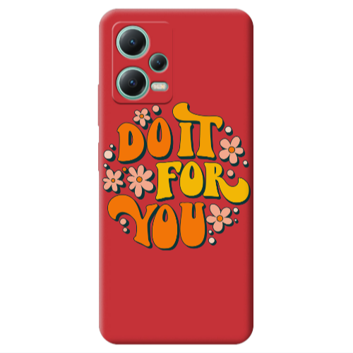 Xiaomi Redmi Note 12 Pro 5G Do it For You Red Colored Silicone TPU Θήκη