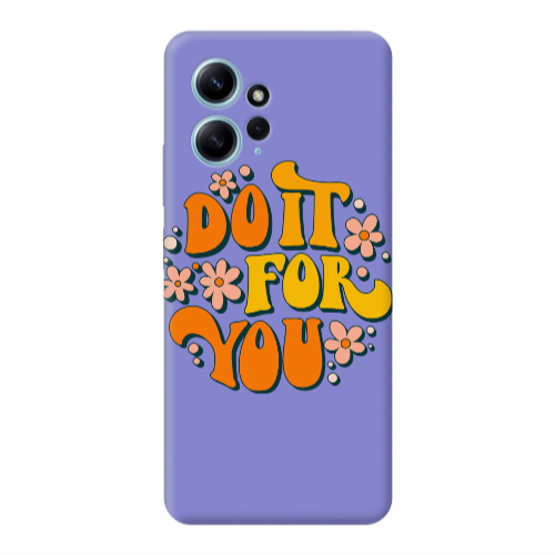 Xiaomi Redmi Note 12 4G Do it For You Purple Colored Silicone TPU Θήκη