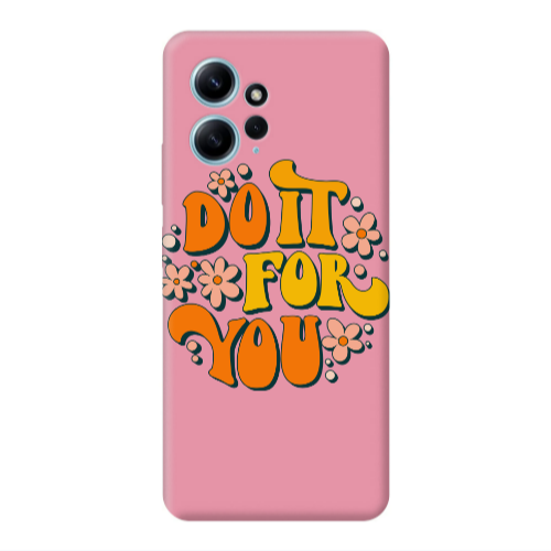 Xiaomi Redmi Note 12 4G Do it For You Pink Colored Silicone TPU Θήκη