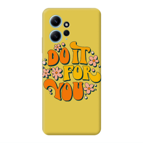 Xiaomi Redmi Note 12 4G Do it For You Yellow Colored Silicone TPU Θήκη