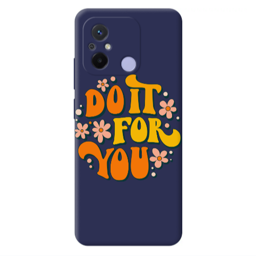 Xiaomi Redmi 12C Do it For You Dark blue Colored Silicone TPU Θήκη