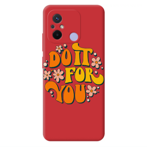 Xiaomi Redmi 12C Do it For You Red Colored Silicone TPU Θήκη