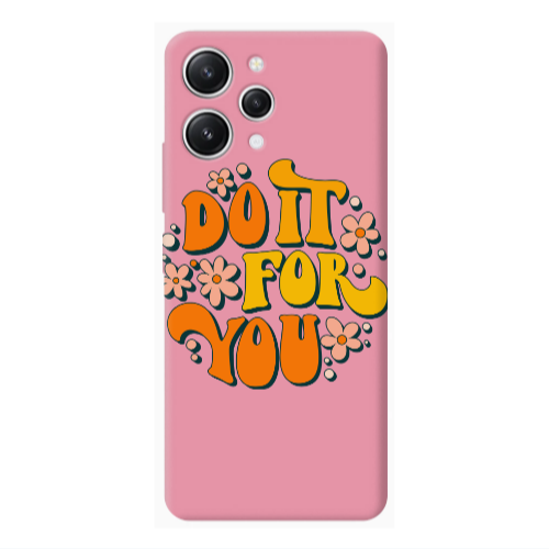 Xiaomi Redmi 12 Do it For You Pink Colored Silicone TPU Θήκη