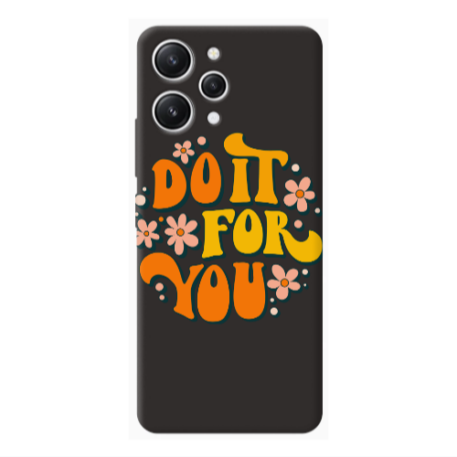 Xiaomi Redmi 12 Do it For You Black Colored Silicone TPU Θήκη