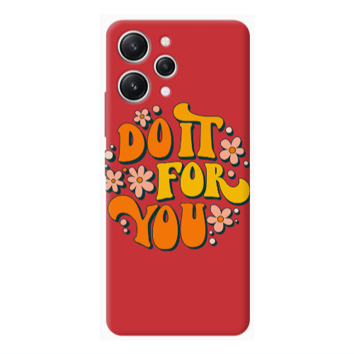 Xiaomi Redmi 12 Do it For You Red Colored Silicone TPU Θήκη