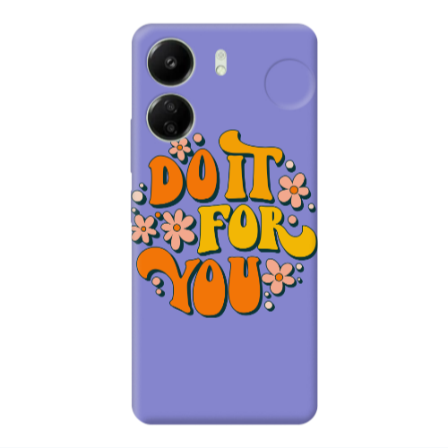 Xiaomi Redmi 13C Do it For You Purple Colored Silicone TPU Θήκη