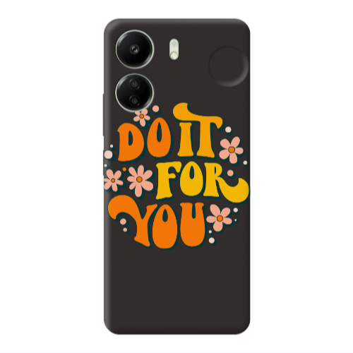 Xiaomi Redmi 13C Do it For You Black Colored Silicone TPU Θήκη