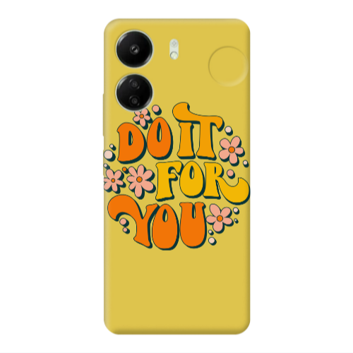 Xiaomi Redmi 13C Do it For You Yellow Colored Silicone TPU Θήκη