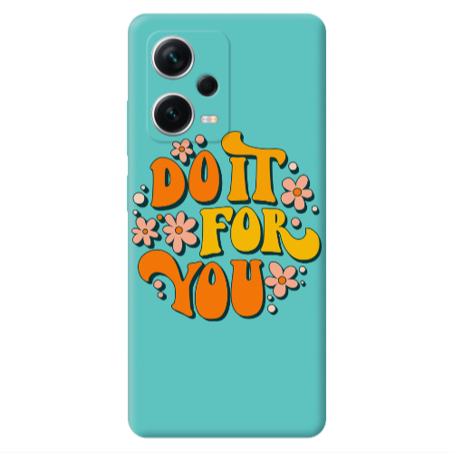 Xiaomi Poco X5 Do it For You Turquoise Colored Silicone TPU Θήκη