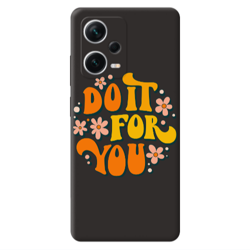 Xiaomi Poco X5 Do it For You Black Colored Silicone TPU Θήκη