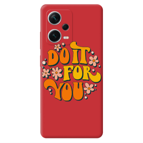 Xiaomi Poco X5 Do it For You Red Colored Silicone TPU Θήκη