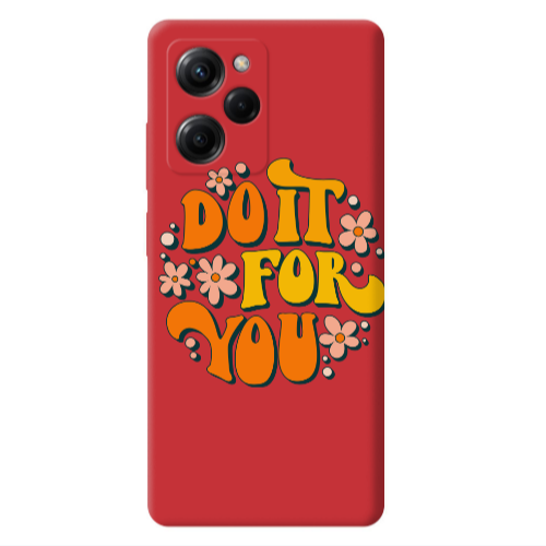Xiaomi Poco X5 Pro Do it For You Red Colored Silicone TPU Θήκη