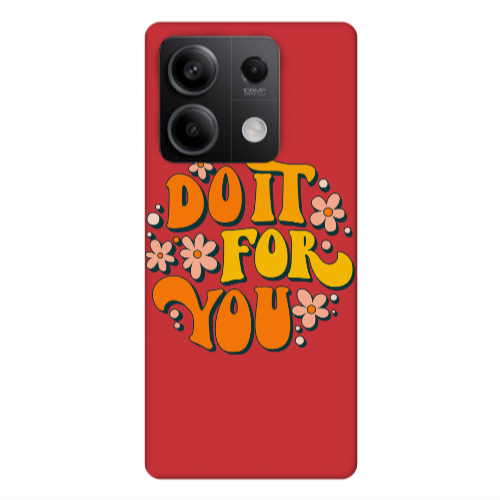 Xiaomi Redmi Note 13 5G Do it For You Red Colored Silicone TPU Θήκη
