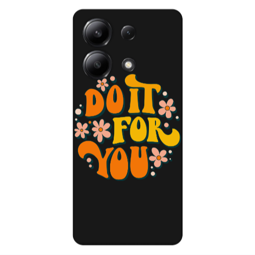 Xiaomi Redmi Note 13 4G Do it For You Black Colored Silicone TPU Θήκη