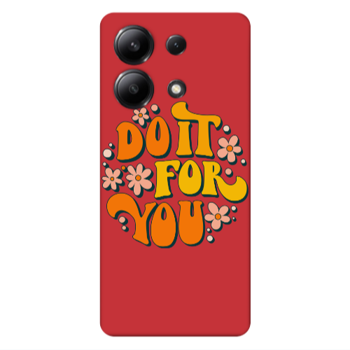 Xiaomi Redmi Note 13 4G Do it For You Red Colored Silicone TPU Θήκη
