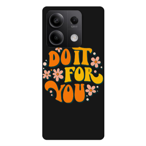 Xiaomi Redmi Note 13Pro 5G Do it For You Black Colored Silicone TPU Θήκη