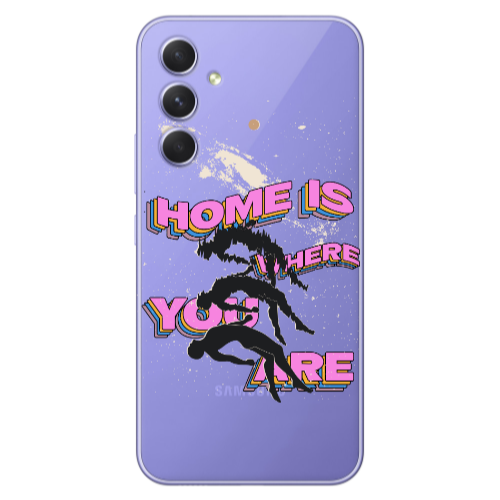 Samsung A56 Home Is Where Transparent Silicone TPU Θήκη