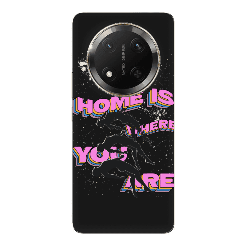 Honor Magic 7 Lite Home Is Where Black Colored Silicone TPU Θήκη