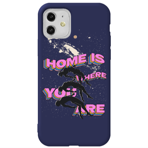 Apple iPhone 11  Home Is Where Dark blue Colored Silicone TPU Θήκη