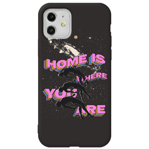 Apple iPhone 11  Home Is Where Black Colored Silicone TPU Θήκη