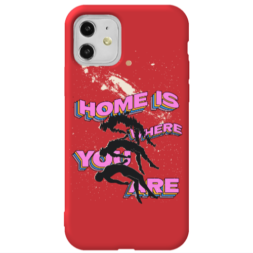 Apple iPhone 11  Home Is Where Red Colored Silicone TPU Θήκη