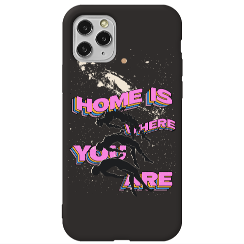 Apple iPhone 11 Pro Home Is Where Black Colored Silicone TPU Θήκη