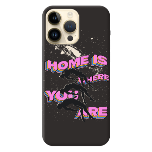 Apple iPhone 13 Pro Max Home Is Where Black Colored Silicone TPU Θήκη