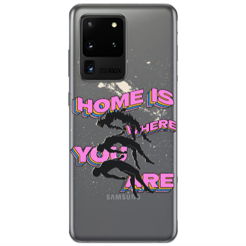 Samsung S20 Ultra Home Is Where Transparent Silicone TPU Θήκη