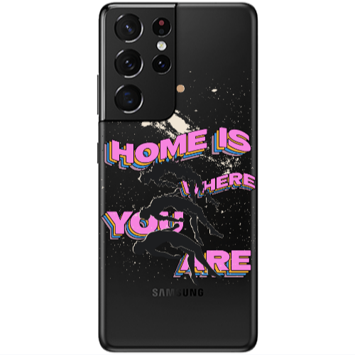 Samsung S21 Ultra Home Is Where Transparent Silicone TPU Θήκη